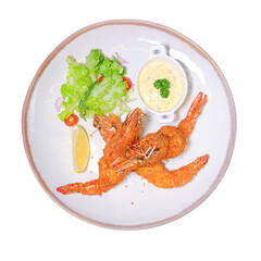 Delicious shrimp dish restaurant food photography indoor dining close-up culinary delight