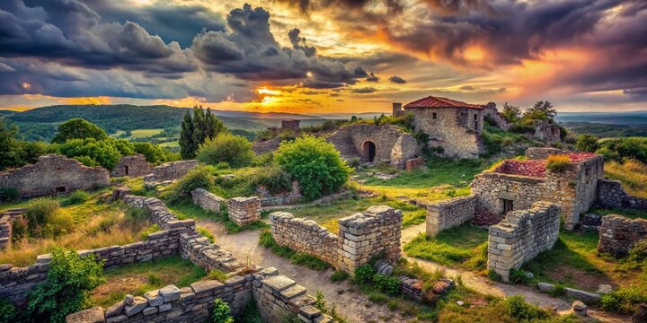 Thracian Ruins Kabile, Yambol, Bulgaria: Ancient Stone Walls & Historical Architecture
