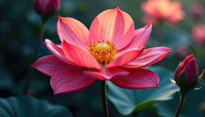 Fototapeta premium Abstract late-blooming flower, intricate details visible , floral, wallpaper, autumn