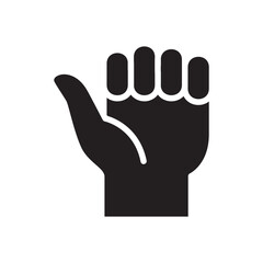 Hand fist icon. Fighting spirit symbol. 