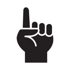 Index finger icon. Pointer icon. Participate symbol. Volunteer sign.