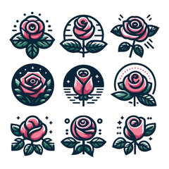 Rose Logos and Floral Designs Collection