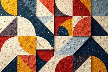 Abstract geometric shapes in muted tones create a sophisticated interior design repeat pattern , angles, tones, illustration