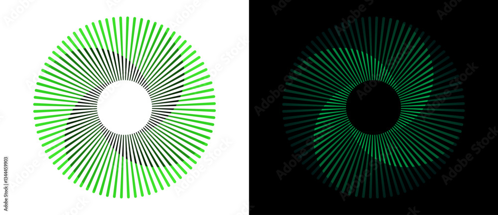 Poster spiral with lines in circle. abstract geometric art line background, logo, icon, design element. a g