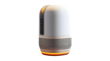 Modern Air Purifier with Unique Design and Soft Ambient Lighting