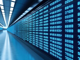 Digital presentation with a ranking of top largecap stocks by market cap, modern and clean design