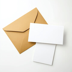 Minimalistic envelope with blank card space.