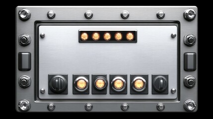 Fototapeta premium Industrial Control Panel with Lights