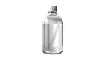 Clear Plastic Bottle with Blank Label for Various Beverage Uses