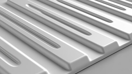 Elevated, grooved, metal surface texture