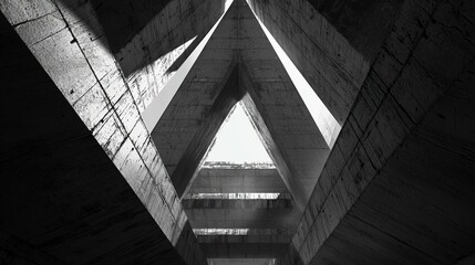 Fototapeta premium Industrial Concrete Interior Structure