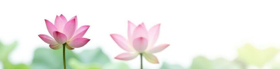 Fototapeta premium Single lotus flower isolated on white background, horticulture, herbarium