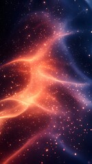 Cosmic Dance of Fire and Ice: Abstract visualization of a nebular cloudscape where vibrant cosmic dance unfolds, creating a visually stunning representation of the universe's depths.
