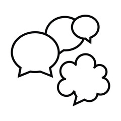 Speech Bubble coloring page white background 