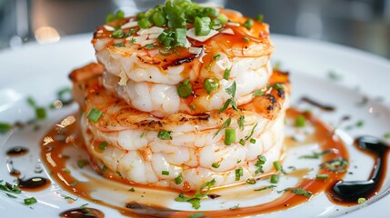 A unique fusion cuisine summer menu featuring tropical Asian-Latin fusion dishes with colorful plating and artistic details. The presentation remains sharp and engaging.