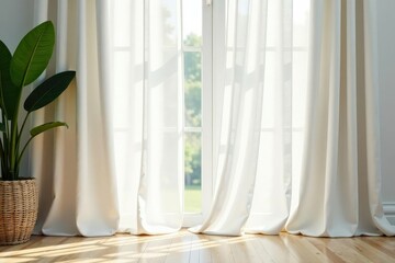 Soft, flowing white linen curtains, natural light , photography, backdrop, studio