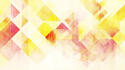 Abstract geometric art design with yellow, orange, and white for use as background
