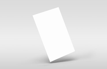 Business card mockup, template, copy space concept. Blank name card isolated on gray background, for mock up, front view layout.