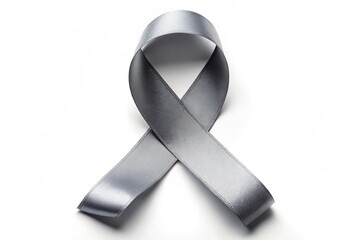 gray ribbon Brain Cancer Awareness generative ai