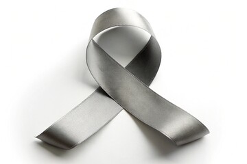 gray ribbon Brain Cancer Awareness generative ai