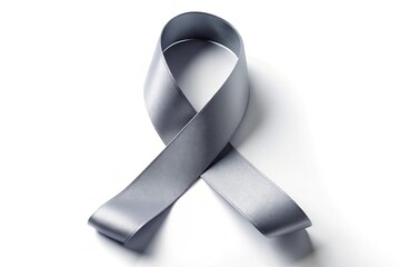 gray ribbon Brain Cancer Awareness generative ai