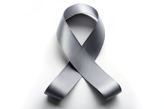 gray ribbon Brain Cancer Awareness generative ai