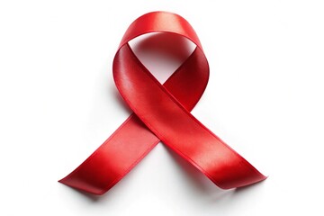 red ribbon for AIDS Awareness. generative ai