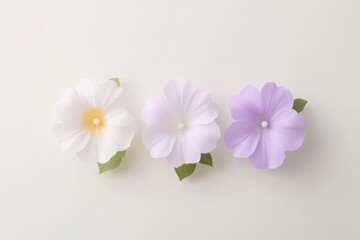 Obraz premium Delicate Paper Flowers in Pastel Hues
