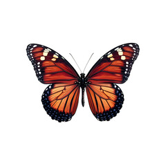 Large orange butterfly with black spots on its wings