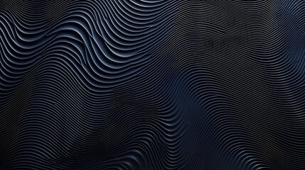 Wavy texture background of dark blue abstract curve lines for presentations and posters
