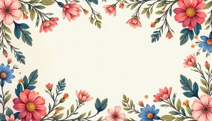 Delicate paisley floral pattern, soft pastel colors, summer, art, floral