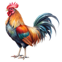 Fototapeta premium Junglefowl isolated on transparent background. PNG FORMAT