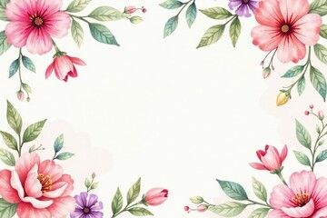 Delicate watercolor floral pattern Soft, romantic seamless background for various uses , seamless, feminine, floral
