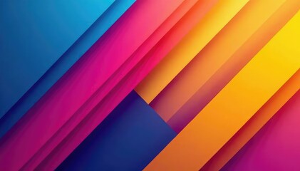 Obraz premium Geometric abstract wallpaper with bold lines and vibrant colors, repeat, pattern, vibrant