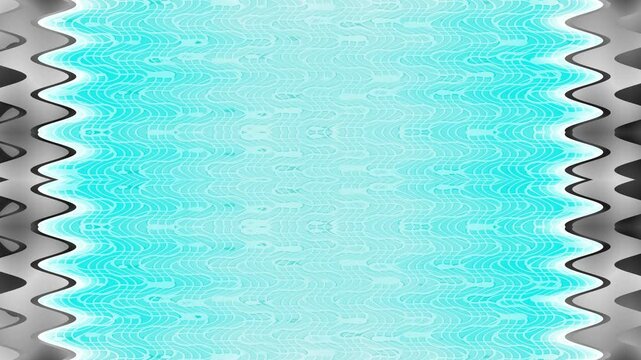 Abstract Digital Art:  Aqua Waves and Grey Pattern