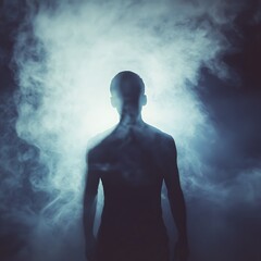 Mysterious Figure in Smoky Haze.