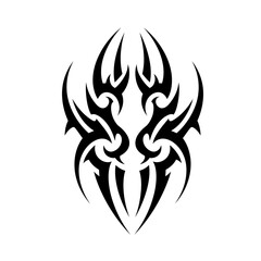 Naklejka premium Bold Tribal Tattoo Designs Striking Black & White Vector Art