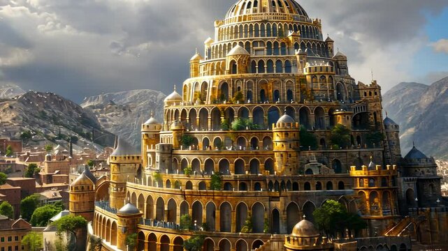 The Golden Tower of Babel: A Majestic Architectural Marvel