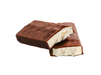 Chocolate bar with white filling