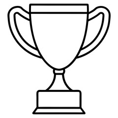 Vector Trophy Concept Smooth Line Art Aesthetic