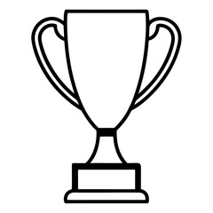 Vector Trophy Concept Smooth Line Art Aesthetic