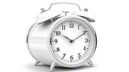 Time shown on vintage clock against white backdrop