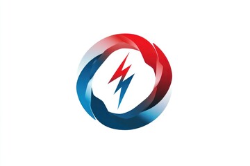 Energy efficiency, swirling design, power, white background, website icon