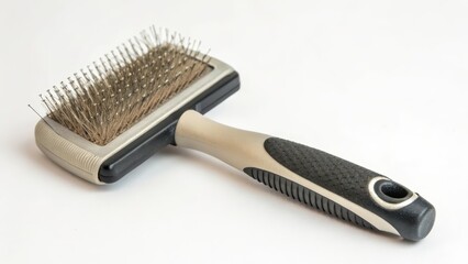 Obraz premium Pet Grooming Brush on White Background