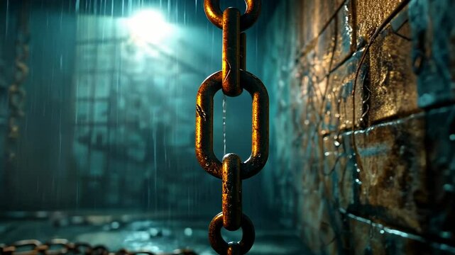 Rusty Chains in a Dark, Wet Alleyway