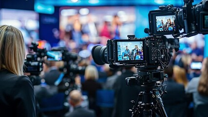 Behind the Lens: A behind-the-scenes look at a professional event, with a focus on the camera operators capturing the action.