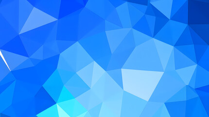 Fototapeta premium Abstract geometric pattern with blue tones, low poly triangular digital art.
