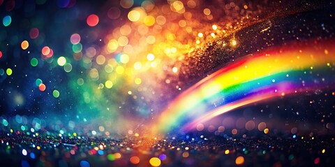 Fototapeta premium Warm Rainbow Light Leaks Overlay: Retro Film Dust Texture Background