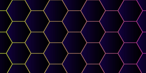 Abstract technology background with hexagonal texture. Creative hexagons pattern for futuristic concept.