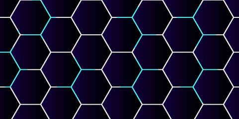Abstract technology background with hexagonal texture. Creative hexagons pattern for futuristic concept.